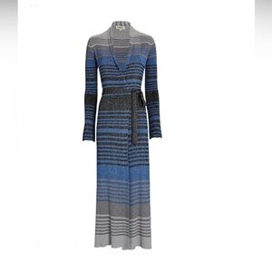 L’AGENCE Blue Ombré Duster Cardigan